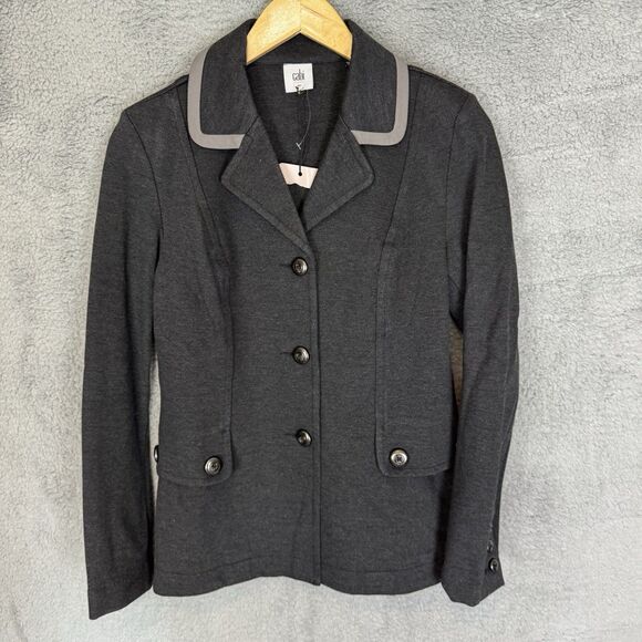 CAbi Jackets & Blazers - S CAbi Ponte Crew Blazer Jacket‎ Womens Small Charcoal Gray NWOT